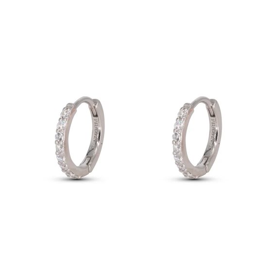Orecchini Dilvdò Hoop ring in Argento Zircone ORDLBB3 - ORDLBB3
